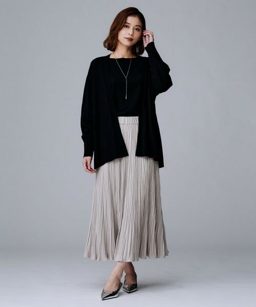 UNTITLED / アンタイトル カーディガン・ボレロ | 【アンサンブル可/オフィス/ボタンなし】シルクウールカシミヤ 着流しカーディガン | 詳細11