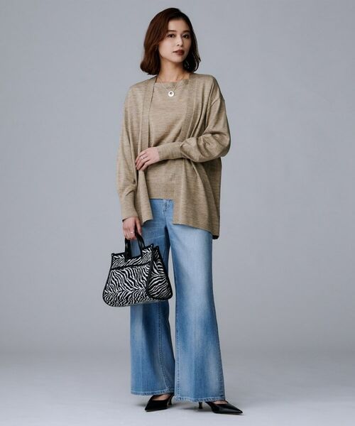 UNTITLED / アンタイトル カーディガン・ボレロ | 【アンサンブル可/オフィス/ボタンなし】シルクウールカシミヤ 着流しカーディガン | 詳細18