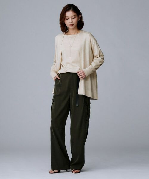 UNTITLED / アンタイトル カーディガン・ボレロ | 【アンサンブル可/オフィス/ボタンなし】シルクウールカシミヤ 着流しカーディガン | 詳細23