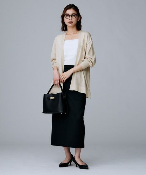 UNTITLED / アンタイトル カーディガン・ボレロ | 【アンサンブル可/オフィス/ボタンなし】シルクウールカシミヤ 着流しカーディガン | 詳細24