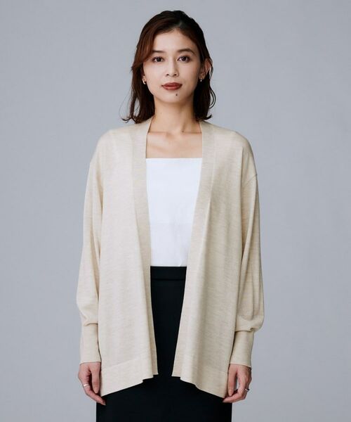 UNTITLED / アンタイトル カーディガン・ボレロ | 【アンサンブル可/オフィス/ボタンなし】シルクウールカシミヤ 着流しカーディガン | 詳細26
