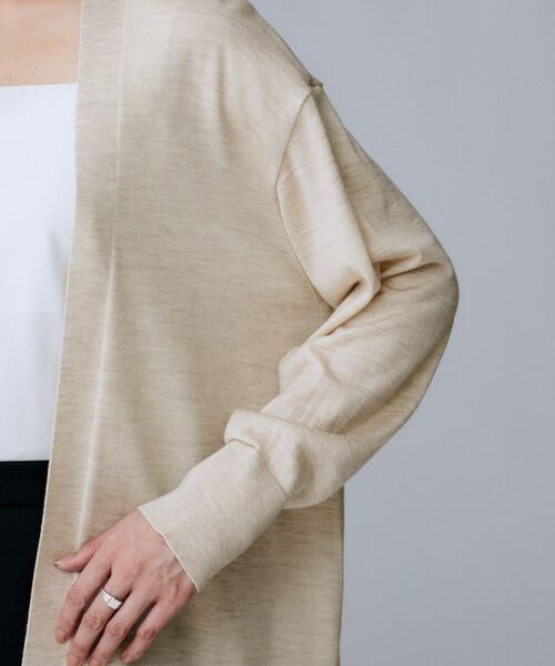 UNTITLED / アンタイトル カーディガン・ボレロ | 【アンサンブル可/オフィス/ボタンなし】シルクウールカシミヤ 着流しカーディガン | 詳細30