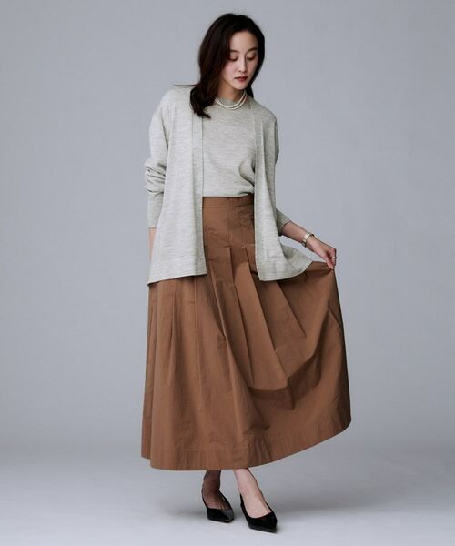 UNTITLED / アンタイトル カーディガン・ボレロ | 【アンサンブル可/オフィス/ボタンなし】シルクウールカシミヤ 着流しカーディガン | 詳細6