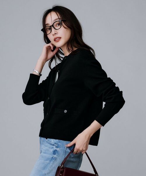 UNTITLED / アンタイトル カーディガン・ボレロ | 【アンサンブル可/ジャケット風/オフィスカジュアル】ウールミラノリブカーディガン | 詳細3