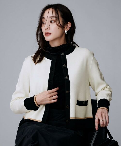 UNTITLED / アンタイトル カーディガン・ボレロ | 【アンサンブル可/ジャケット風/オフィスカジュアル】ウールミラノリブカーディガン | 詳細8
