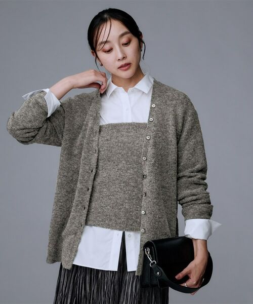 UNTITLED / アンタイトル カーディガン・ボレロ | 【トレンド/柔らかな素材感】ビスチェセットカーディガン | 詳細9