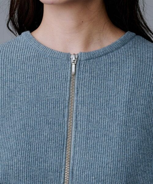 UNTITLED / アンタイトル カーディガン・ボレロ | 【ゆったりサイズ/着丈短め】ジップニットカーディガン | 詳細23