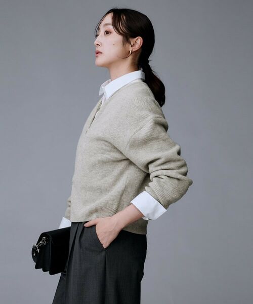 UNTITLED / アンタイトル カーディガン・ボレロ | 【ゆったりサイズ/着丈短め】ジップニットカーディガン | 詳細3