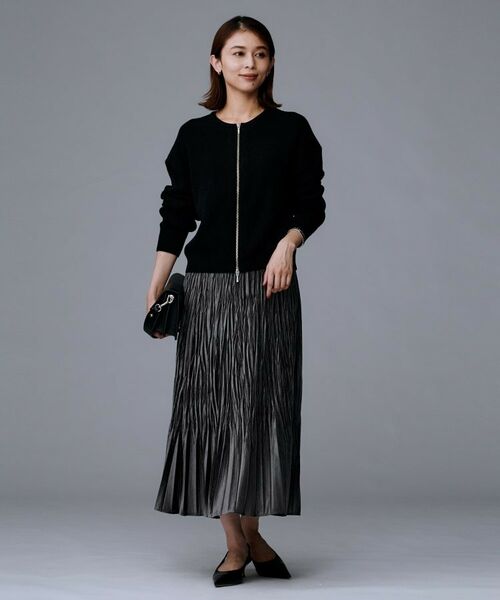 UNTITLED / アンタイトル カーディガン・ボレロ | 【ゆったりサイズ/着丈短め】ジップニットカーディガン | 詳細8
