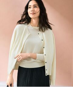 UNTITLED / アンタイトル カーディガン・ボレロ | 【洗える/アンサンブル可/ウール100%】ウールクルーカーディガン