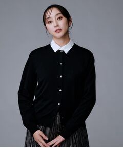 UNTITLED / アンタイトル カーディガン・ボレロ | 【洗える/アンサンブル可/ウール100%】ウールクルーカーディガン