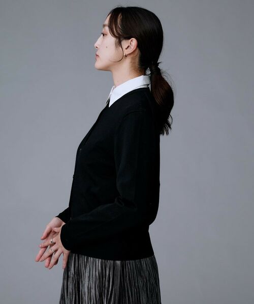 UNTITLED / アンタイトル カーディガン・ボレロ | 【洗える/アンサンブル可/ウール100%】ウールクルーカーディガン | 詳細13