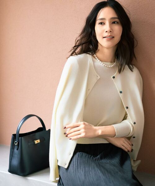 UNTITLED / アンタイトル カーディガン・ボレロ | 【洗える/アンサンブル可/ウール100%】ウールクルーカーディガン | 詳細2