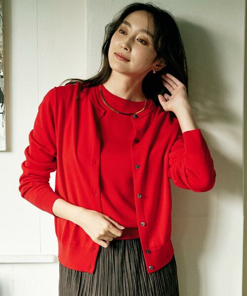 UNTITLED / アンタイトル カーディガン・ボレロ | 【洗える/アンサンブル可/ウール100%】ウールクルーカーディガン | 詳細22