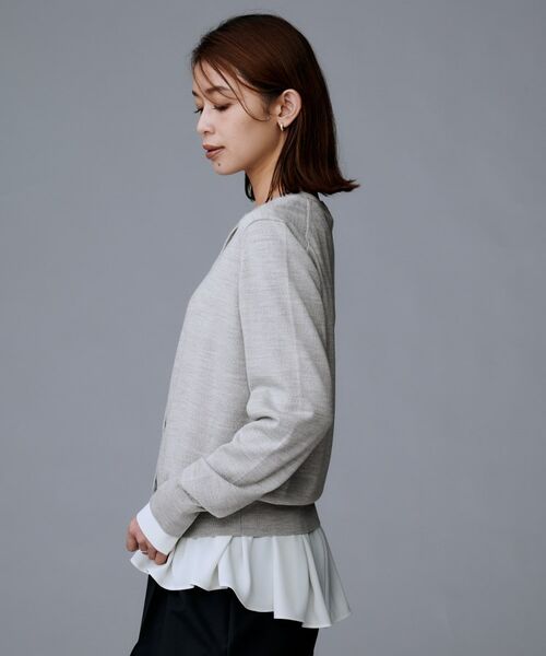 UNTITLED / アンタイトル カーディガン・ボレロ | 【洗える/アンサンブル可/ウール100%】ウールクルーカーディガン | 詳細9