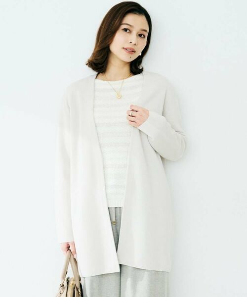 UNTITLED / アンタイトル カーディガン・ボレロ | 【洗える/ミドル丈/軽羽織り】ミラノリブカーディガン | 詳細8