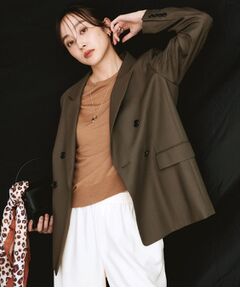 UNTITLED / アンタイトル テーラードジャケット | ウールライク ダブルブレストジャケット