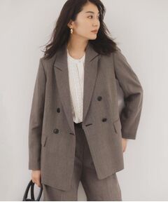 UNTITLED / アンタイトル テーラードジャケット | ウールライク ダブルブレストジャケット