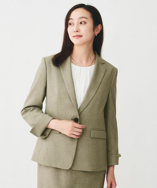 UNTITLED / アンタイトル テーラードジャケット | 【通勤スーツ/オフィス】ドライメランジ テーラードジャケット | 詳細8