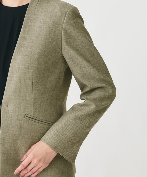 UNTITLED / アンタイトル ノーカラージャケット | 【通勤スーツ/オフィス】ドライメランジ カラーレスジャケット | 詳細24