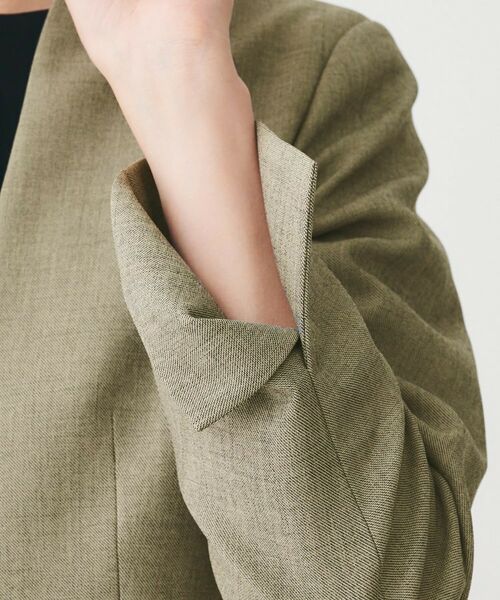 UNTITLED / アンタイトル ノーカラージャケット | 【通勤スーツ/オフィス】ドライメランジ カラーレスジャケット | 詳細25