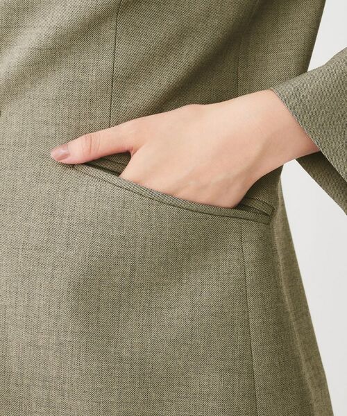 UNTITLED / アンタイトル ノーカラージャケット | 【通勤スーツ/オフィス】ドライメランジ カラーレスジャケット | 詳細26