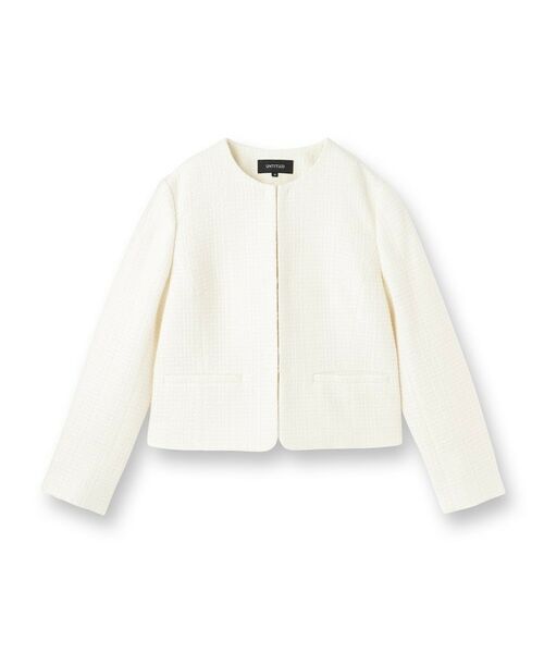 UNTITLED / アンタイトル ノーカラージャケット | 【セットアップ可/通勤スーツ/セレモニー】ツイードジャケット | 詳細1