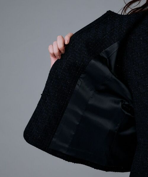 UNTITLED / アンタイトル ノーカラージャケット | 【セットアップ可/通勤スーツ/セレモニー】ツイードジャケット | 詳細12