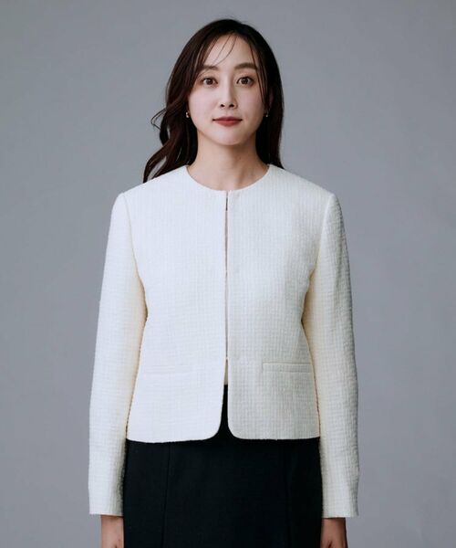 UNTITLED / アンタイトル ノーカラージャケット | 【セットアップ可/通勤スーツ/セレモニー】ツイードジャケット | 詳細14