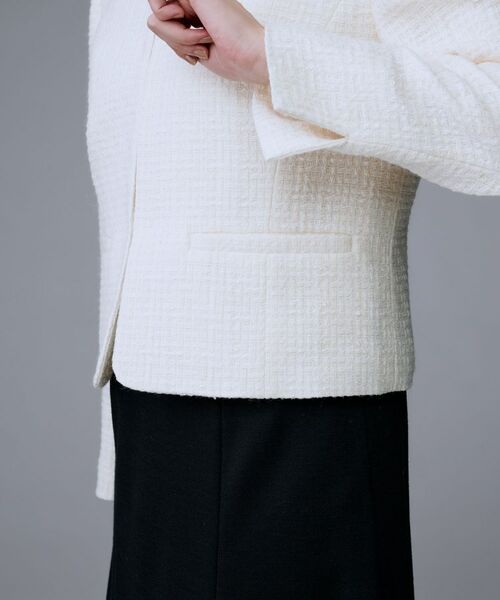 UNTITLED / アンタイトル ノーカラージャケット | 【セットアップ可/通勤スーツ/セレモニー】ツイードジャケット | 詳細20