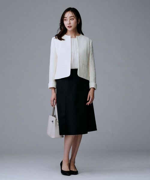 UNTITLED / アンタイトル ノーカラージャケット | 【セットアップ可/通勤スーツ/セレモニー】ツイードジャケット | 詳細4