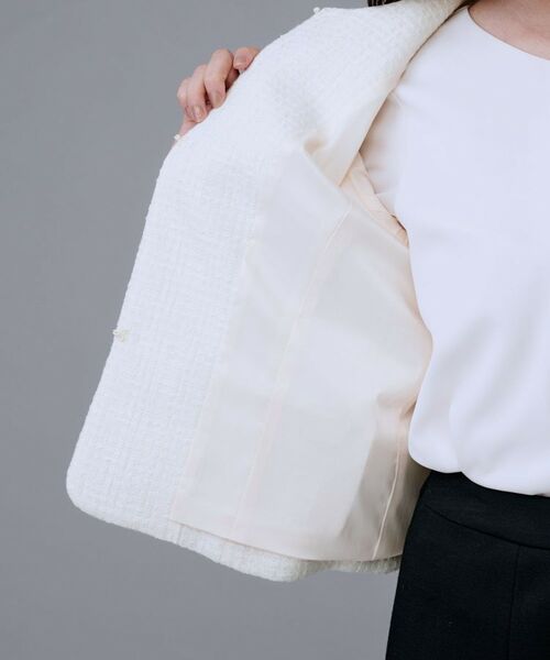 UNTITLED / アンタイトル ノーカラージャケット | 【セットアップ可/通勤スーツ/セレモニー】ツイードジャケット | 詳細7