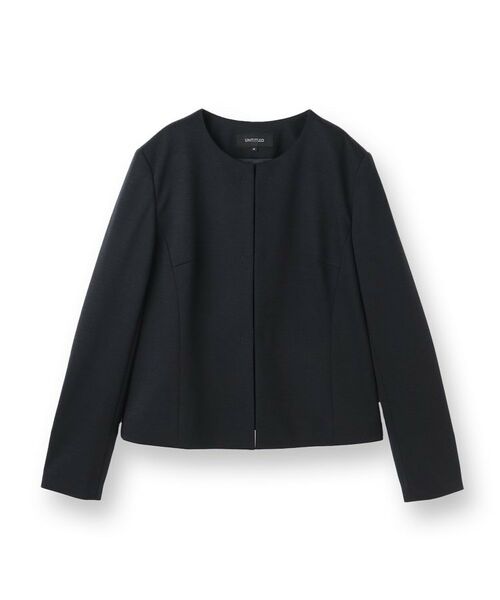 UNTITLED / アンタイトル ノーカラージャケット | 【洗えるスーツ／ストレッチ】ウール混ジャージ ノーカラージャケット | 詳細1
