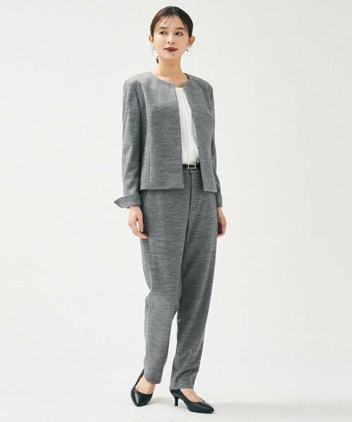 UNTITLED / アンタイトル ノーカラージャケット | 【洗えるスーツ／ストレッチ】ウール混ジャージ ノーカラージャケット | 詳細16