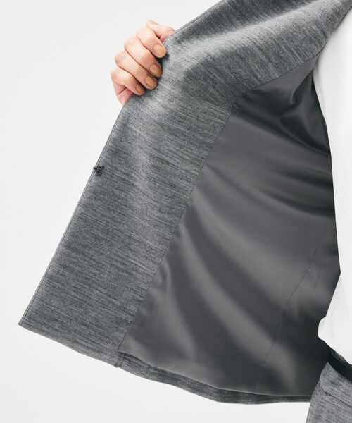 UNTITLED / アンタイトル ノーカラージャケット | 【洗えるスーツ／ストレッチ】ウール混ジャージ ノーカラージャケット | 詳細17