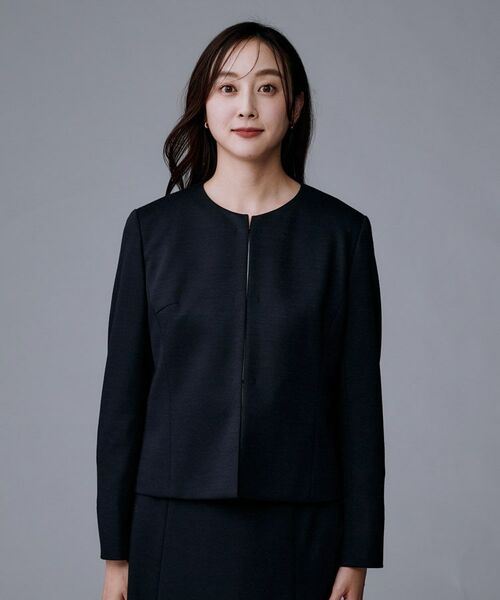 UNTITLED / アンタイトル ノーカラージャケット | 【洗えるスーツ／ストレッチ】ウール混ジャージ ノーカラージャケット | 詳細19