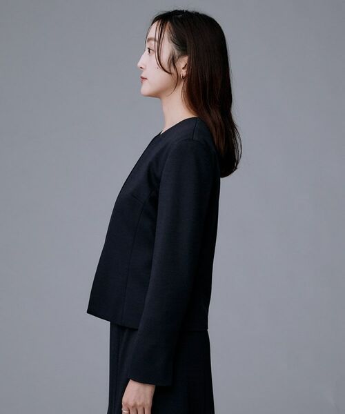 UNTITLED / アンタイトル ノーカラージャケット | 【洗えるスーツ／ストレッチ】ウール混ジャージ ノーカラージャケット | 詳細20