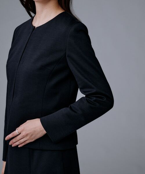 UNTITLED / アンタイトル ノーカラージャケット | 【洗えるスーツ／ストレッチ】ウール混ジャージ ノーカラージャケット | 詳細23