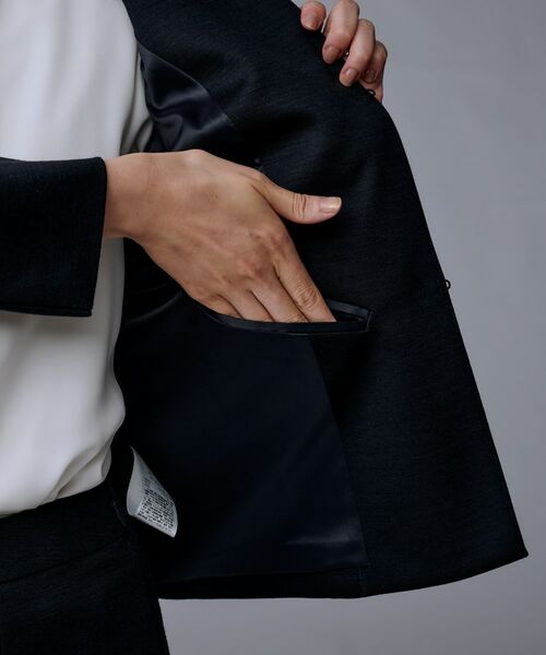 UNTITLED / アンタイトル ノーカラージャケット | 【洗えるスーツ／ストレッチ】ウール混ジャージ ノーカラージャケット | 詳細26