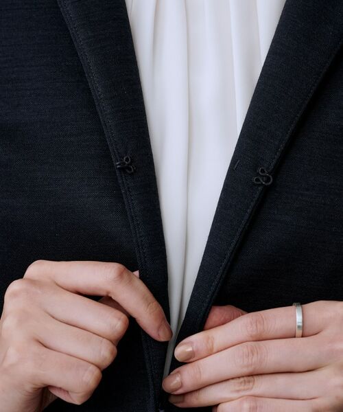 UNTITLED / アンタイトル ノーカラージャケット | 【洗えるスーツ／ストレッチ】ウール混ジャージ ノーカラージャケット | 詳細27