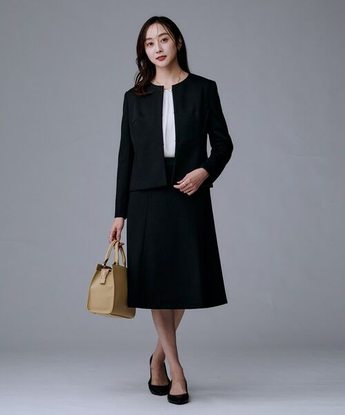 UNTITLED / アンタイトル ノーカラージャケット | 【洗えるスーツ／ストレッチ】ウール混ジャージ ノーカラージャケット | 詳細5