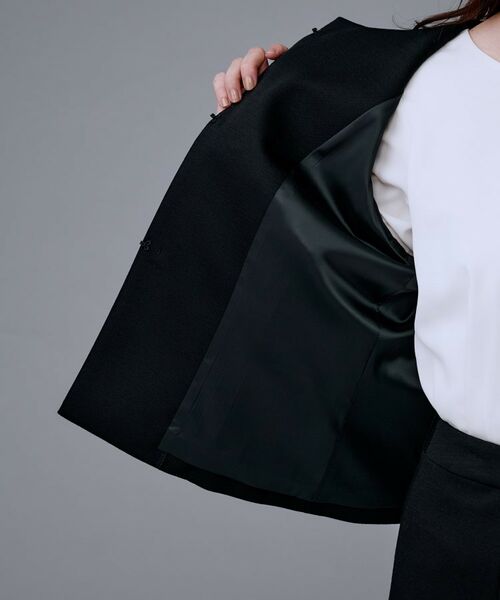 UNTITLED / アンタイトル ノーカラージャケット | 【洗えるスーツ／ストレッチ】ウール混ジャージ ノーカラージャケット | 詳細6