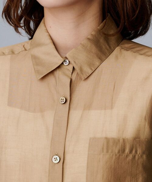 UNTITLED / アンタイトル ロング・マキシ丈ワンピース | 【レイヤード/重ね着/前開きボタン】シアーロングシャツ | 詳細13