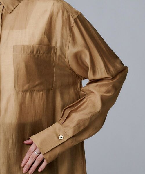 UNTITLED / アンタイトル ロング・マキシ丈ワンピース | 【レイヤード/重ね着/前開きボタン】シアーロングシャツ | 詳細14