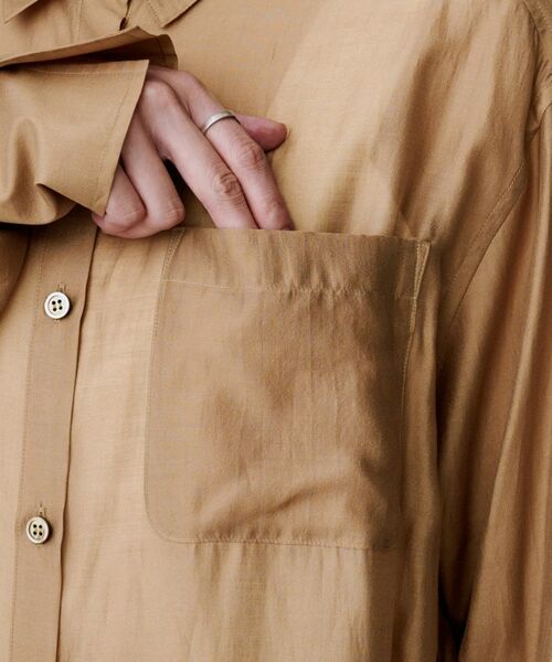 UNTITLED / アンタイトル ロング・マキシ丈ワンピース | 【レイヤード/重ね着/前開きボタン】シアーロングシャツ | 詳細15