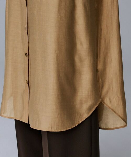 UNTITLED / アンタイトル ロング・マキシ丈ワンピース | 【レイヤード/重ね着/前開きボタン】シアーロングシャツ | 詳細16