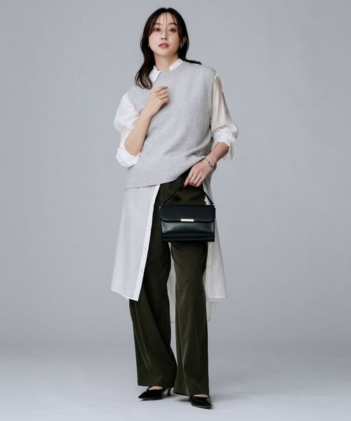 UNTITLED / アンタイトル ロング・マキシ丈ワンピース | 【レイヤード/重ね着/前開きボタン】シアーロングシャツ | 詳細4