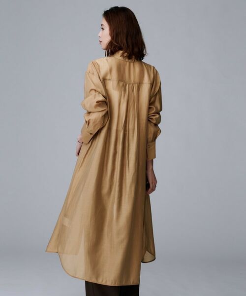 UNTITLED / アンタイトル ロング・マキシ丈ワンピース | 【レイヤード/重ね着/前開きボタン】シアーロングシャツ | 詳細7