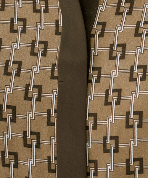 UNTITLED / アンタイトル ロング・マキシ丈ワンピース | 【ウエストリボン/前開きボタン/レトロモダン】チェーン柄フレアワンピース | 詳細7