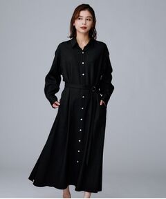 UNTITLED / アンタイトル ロング・マキシ丈ワンピース | 【前開きボタン/ベルト付/羽織シャツ/】2WAYトレンチ風ワンピース